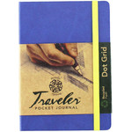 PENTALIC PENTALIC TRAVELER POCKET JOURNAL DOT GRID 4X6 DENIM BLUE