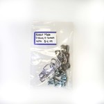 GILDED RABBIT D RING STRAP HANGERS SINGLE SCREW 10/PACK  WITH SCREWS