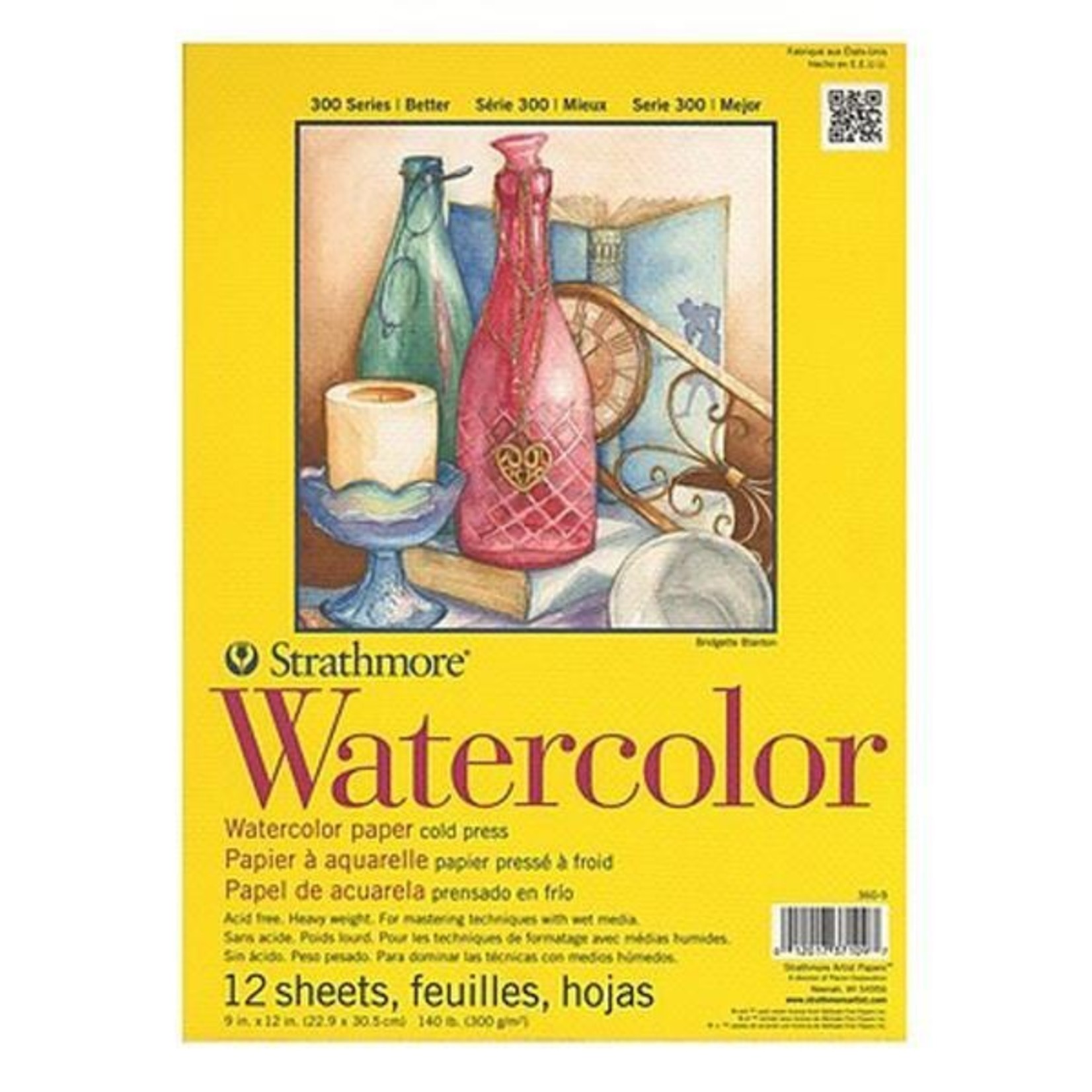 BULK - STRATHMORE WATERCOLOUR PAD 9X12 15/SH