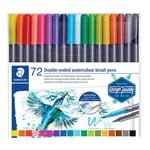 BULK - STAEDTLER DOUBLE ENDED WATERCOLUR MARKERS BRUSH  & FINE SET/72