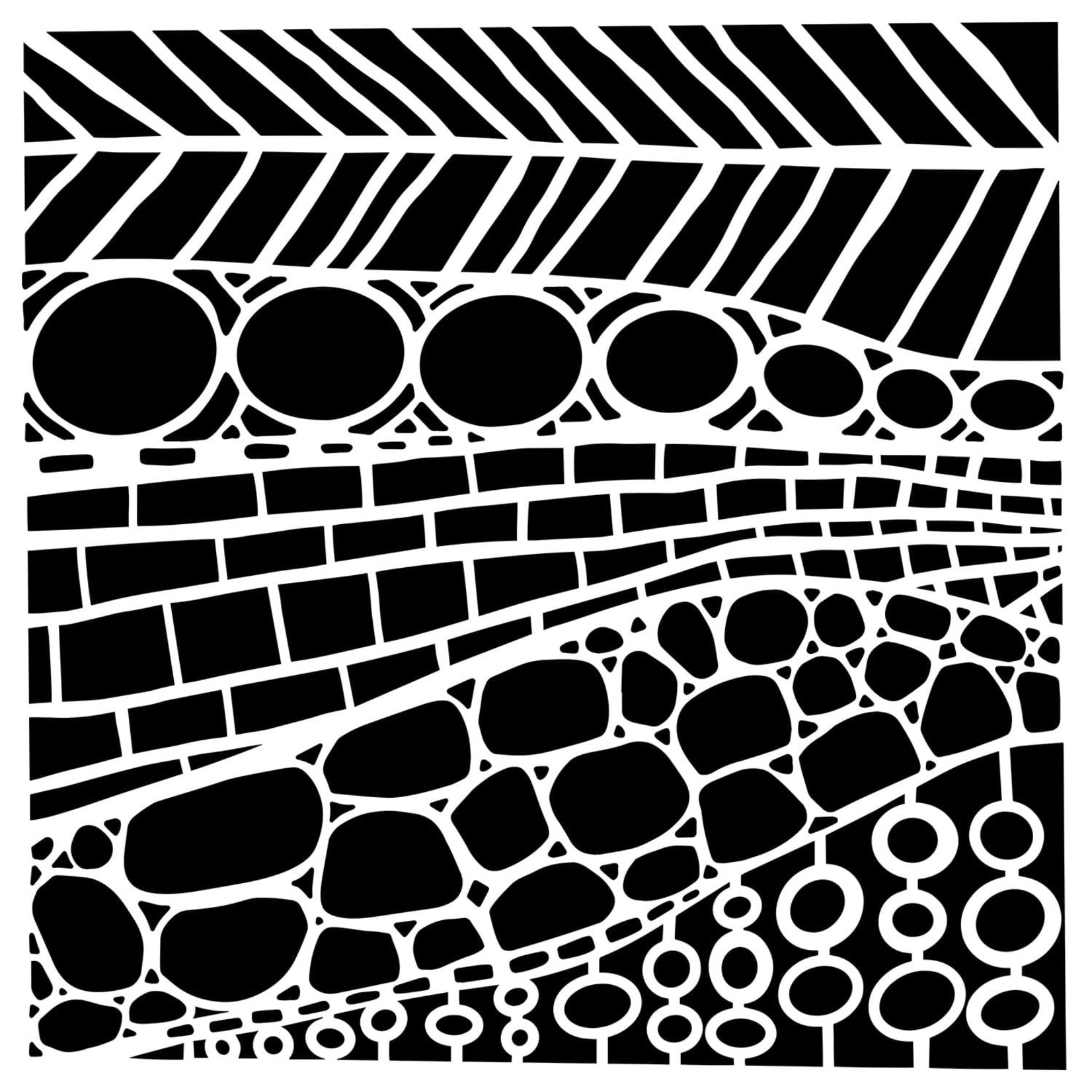 THE CRAFTERS WORKSHOP STENCIL 6X6 TCW1045S MINI TEXTURE WALL