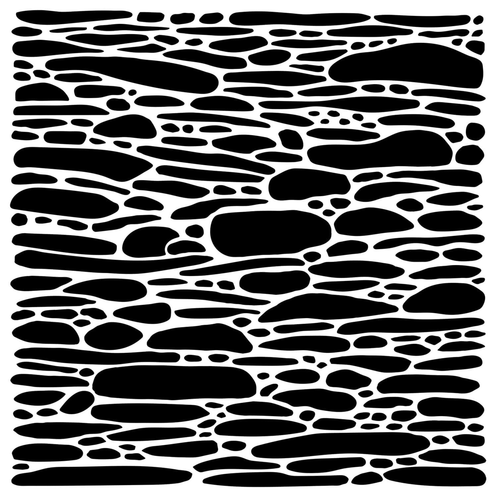 THE CRAFTERS WORKSHOP STENCIL 6X6 TCW1041S MINI STACKED ROCKS