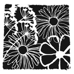 THE CRAFTERS WORKSHOP STENCIL 6X6 TCW948S MINI FRAMED FLOWERS