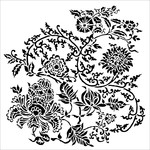 THE CRAFTERS WORKSHOP STENCIL 6X6 TCW865S MINI ASIAN FLORAL