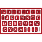 ARMOUR OVER N OVER GLASS ETCHING STENCIL FULL ALPHABET