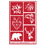 ARMOUR OVER N OVER GLASS ETCHING STENCIL WILD THINGS