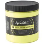 SPEEDBALL ACRYLIC SCREEN PRINTING INK 8OZ FLUORESCENT YELLOW