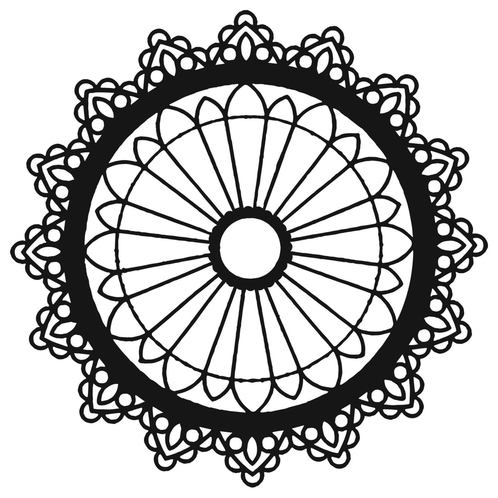 THE CRAFTERS WORKSHOP STENCIL 6X6 TCW946S MINI PETAL MANDALA