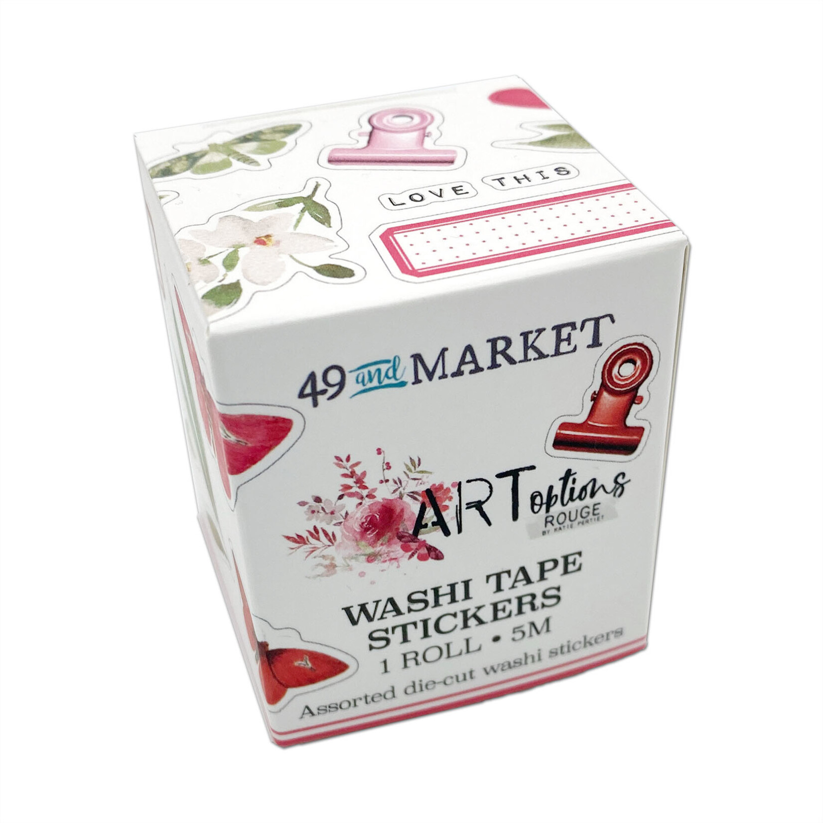 49 AND MARKET POSTAGE STAMP WASHI TAPE ART OPTIONS ROUGE