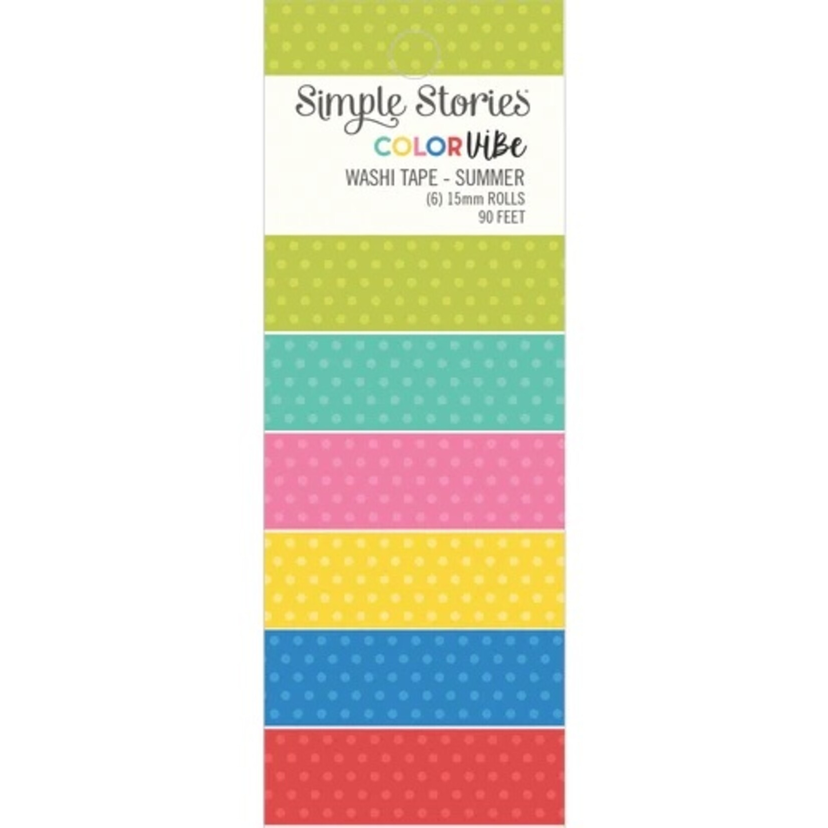 SIMPLE STORIES COLOR VIBE WASHI TAPE 15MMX9O' 6/PK SUMMER