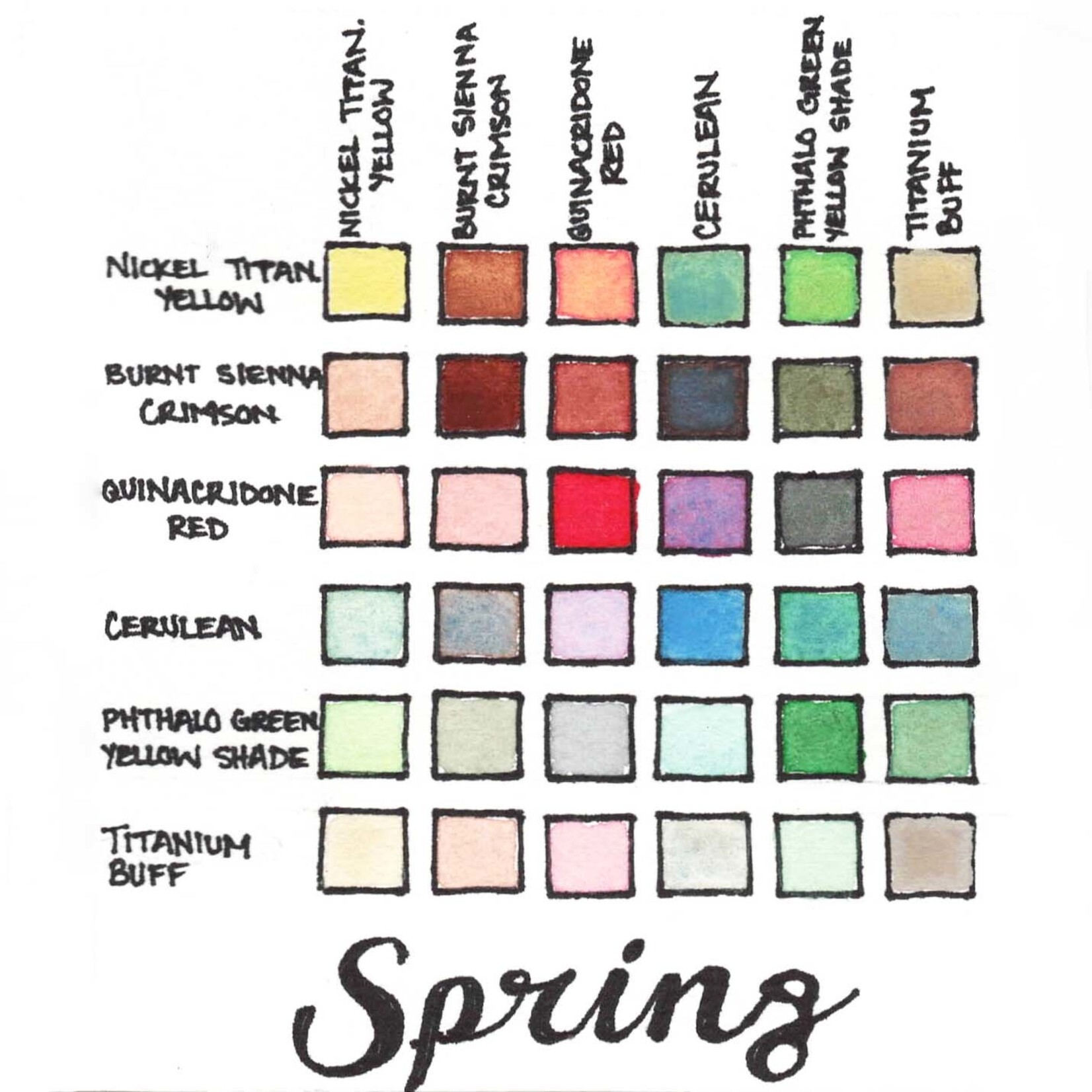 STONEGROUND WATERCOLOUR PALETTE SMALL SPRING DISC