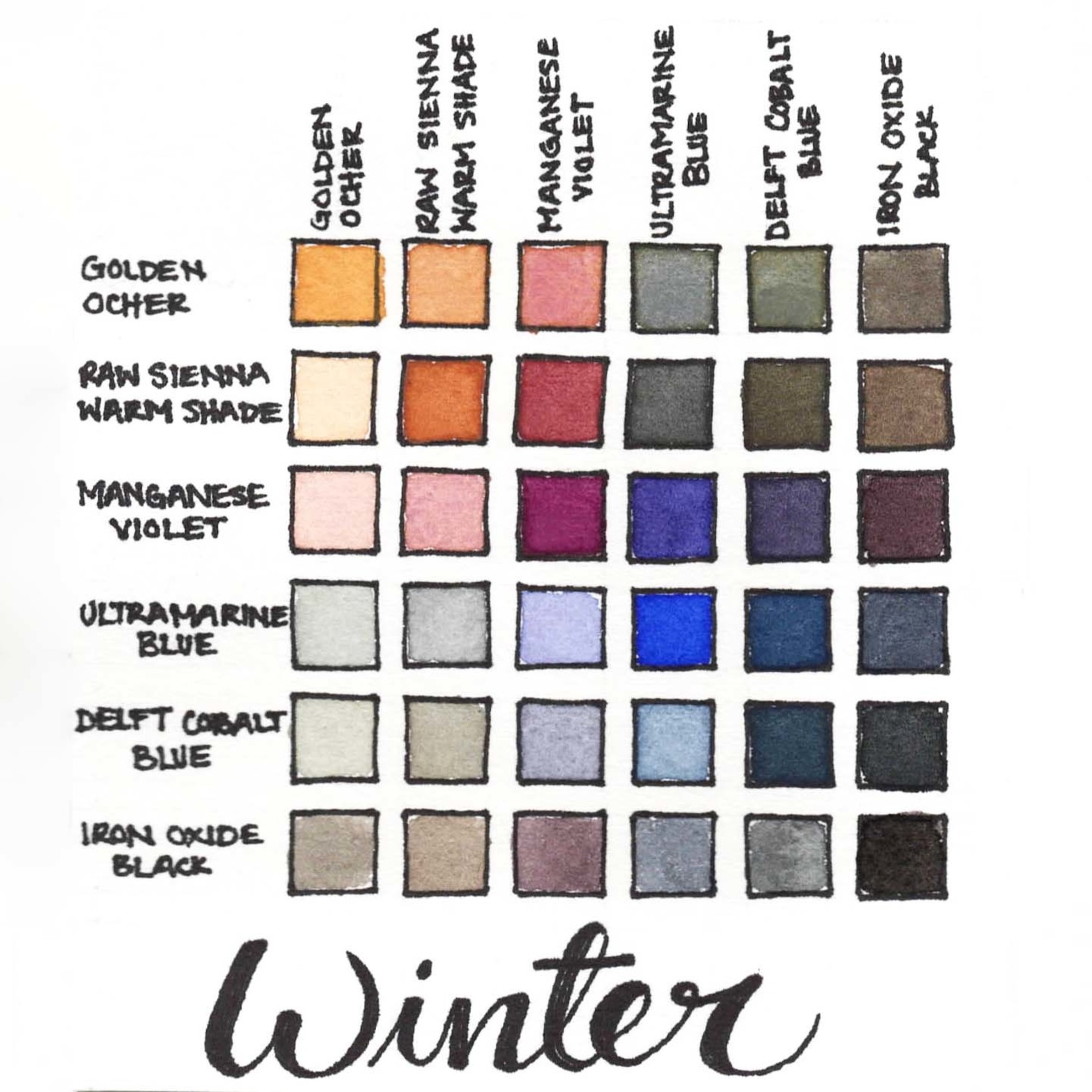 STONEGROUND WATERCOLOUR PALETTE SMALL WINTER DISC
