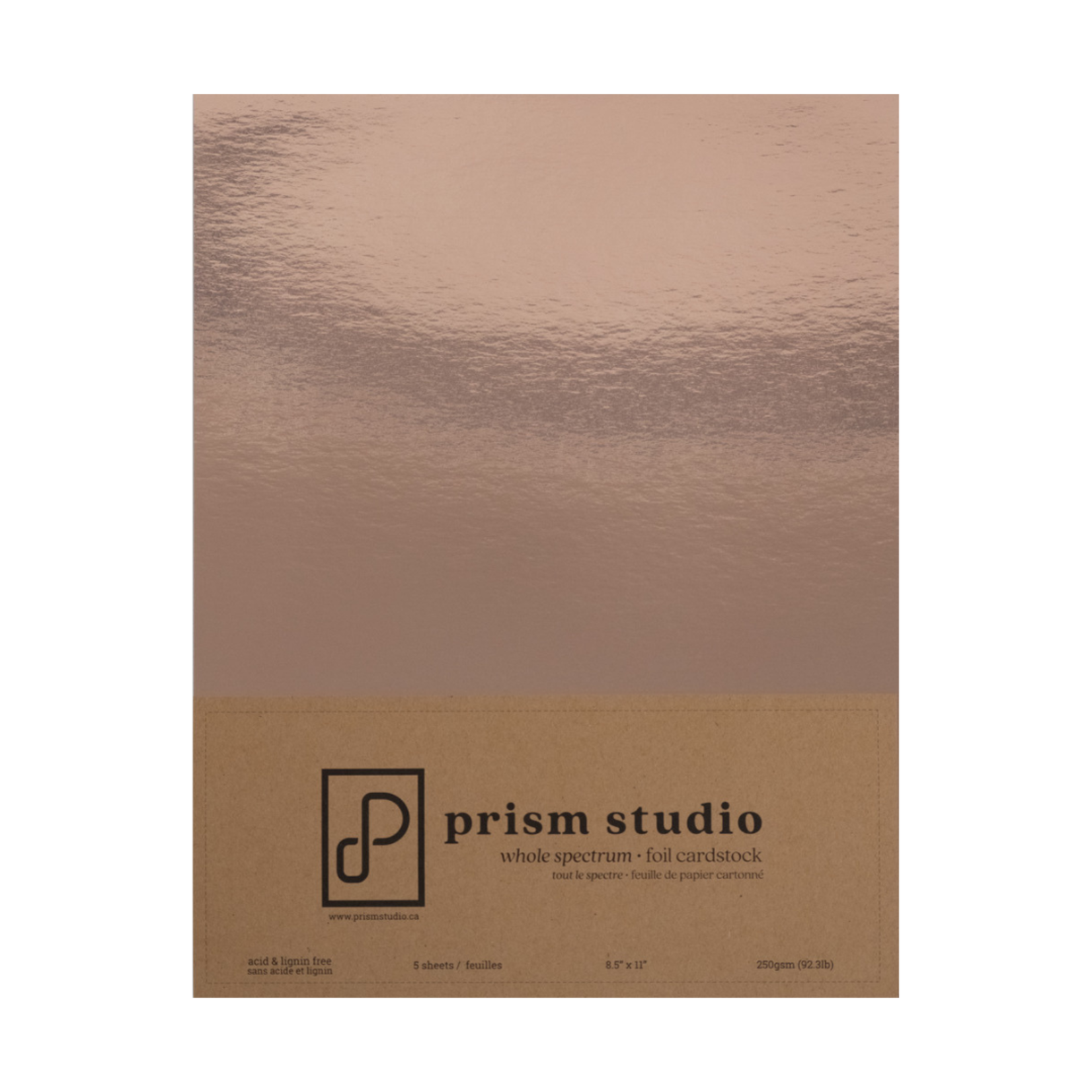 PRISM STUDIO PRISM STUDIO WHOLE SPECTRUM FOIL CARDSTOCK 8.5X11 ROSE GOLD