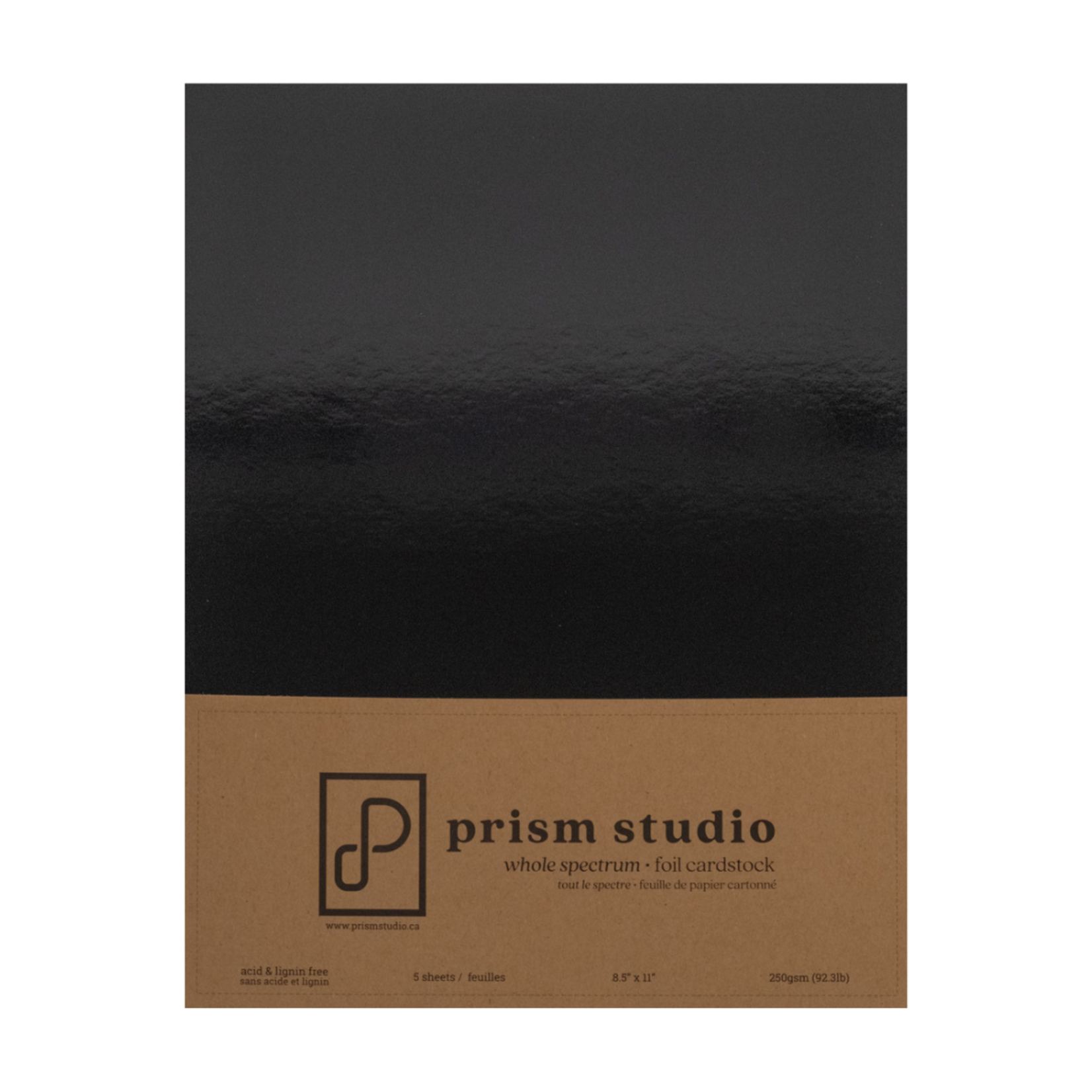 PRISM STUDIO PRISM STUDIO WHOLE SPECTRUM FOIL CARDSTOCK 8.5X11 OBSIDIAN