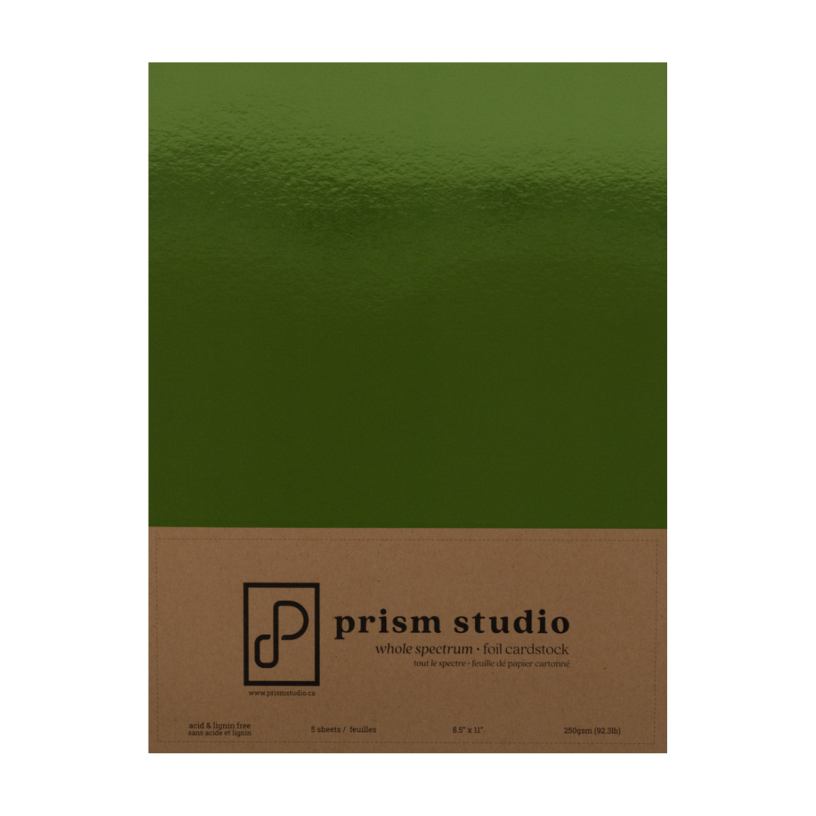 PRISM STUDIO PRISM STUDIO WHOLE SPECTRUM FOIL CARDSTOCK 8.5X11 EMERALD