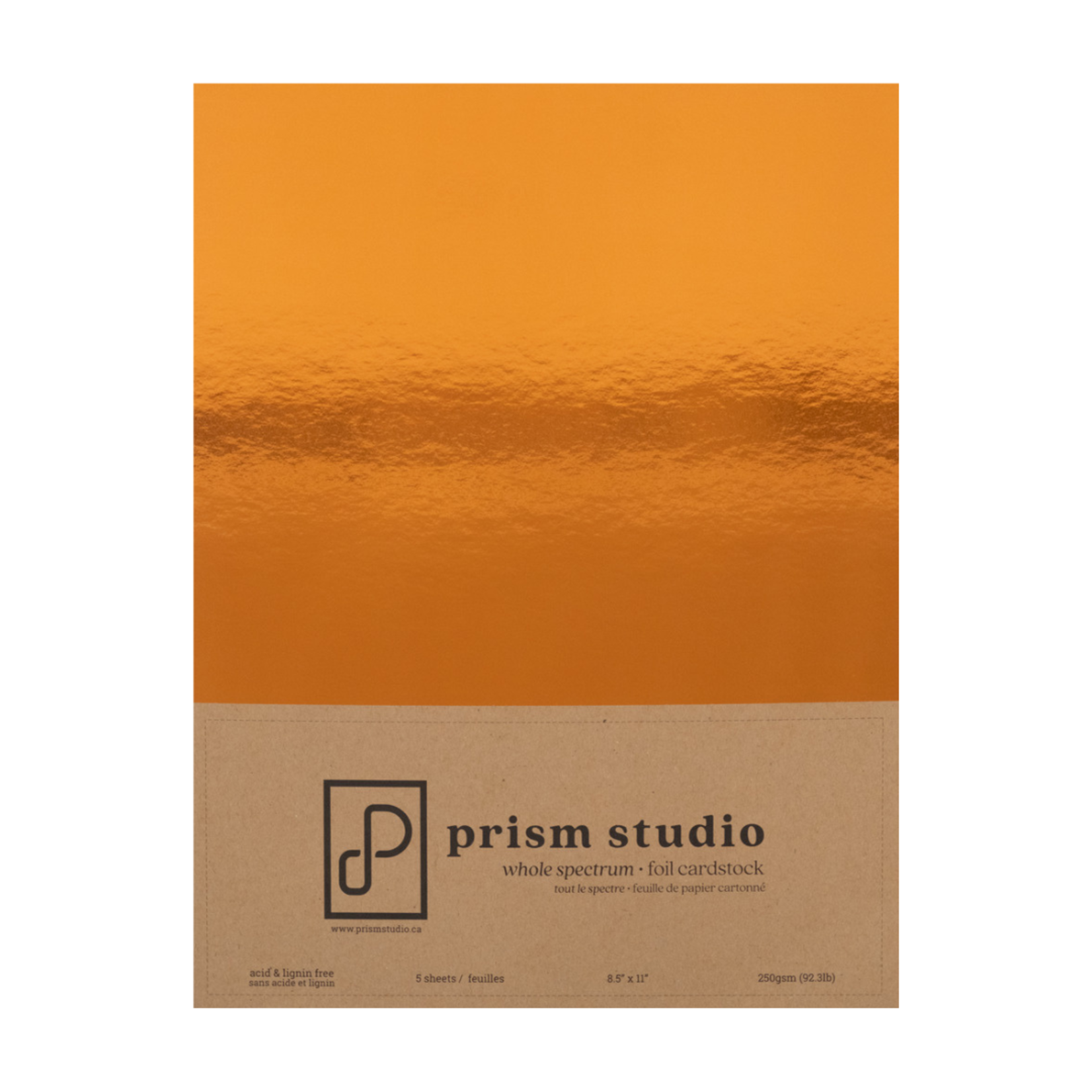 PRISM STUDIO PRISM STUDIO WHOLE SPECTRUM FOIL CARDSTOCK 8.5X11 COPPER
