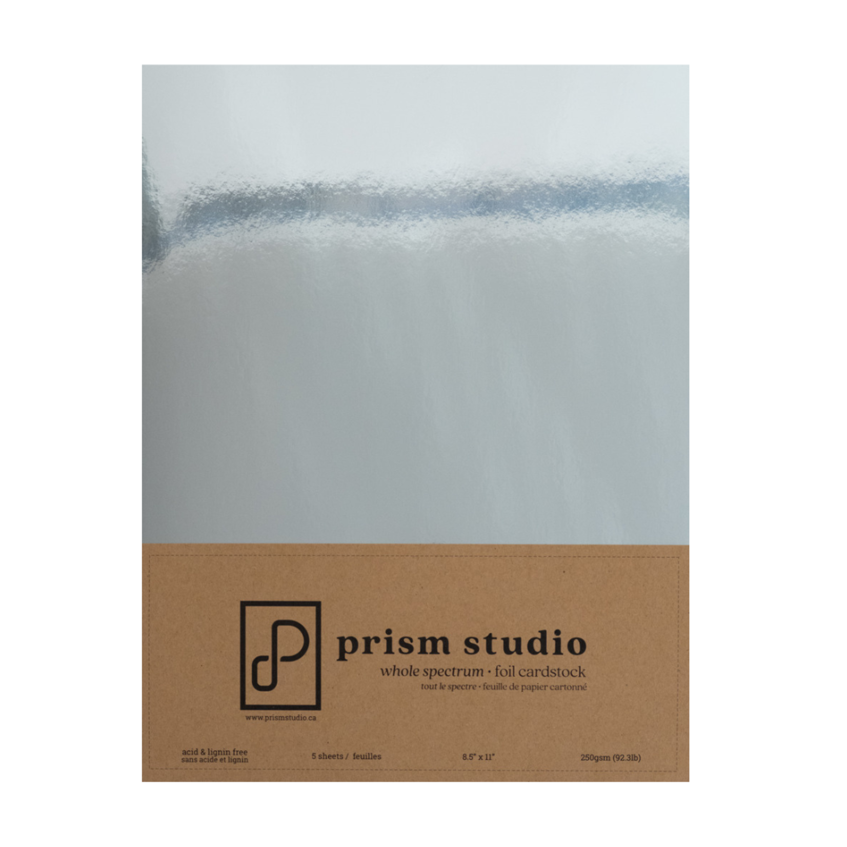 PRISM STUDIO PRISM STUDIO WHOLE SPECTRUM FOIL CARDSTOCK 8.5X11 CHROME