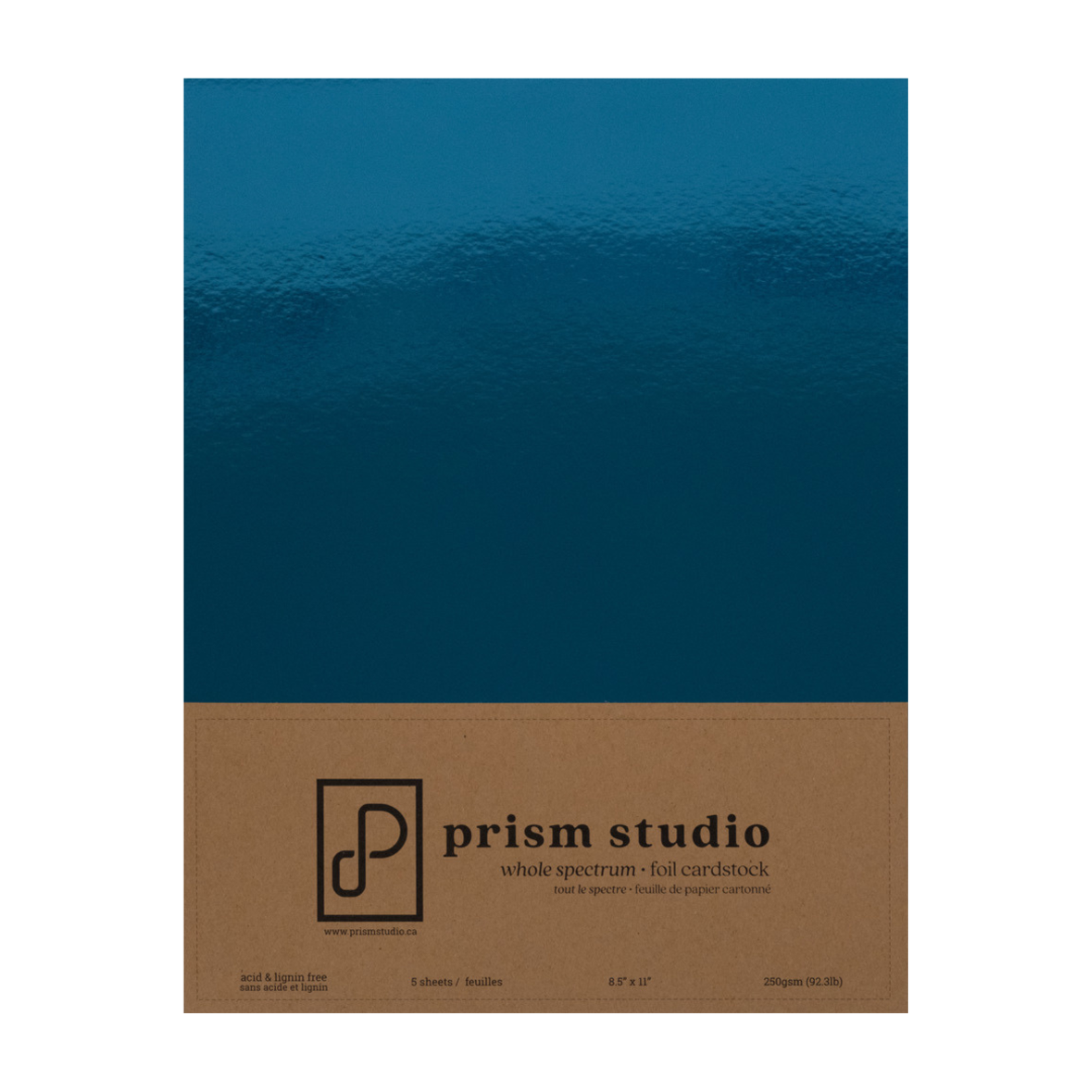 PRISM STUDIO PRISM STUDIO WHOLE SPECTRUM FOIL CARDSTOCK 8.5X11 AQUAMARINE
