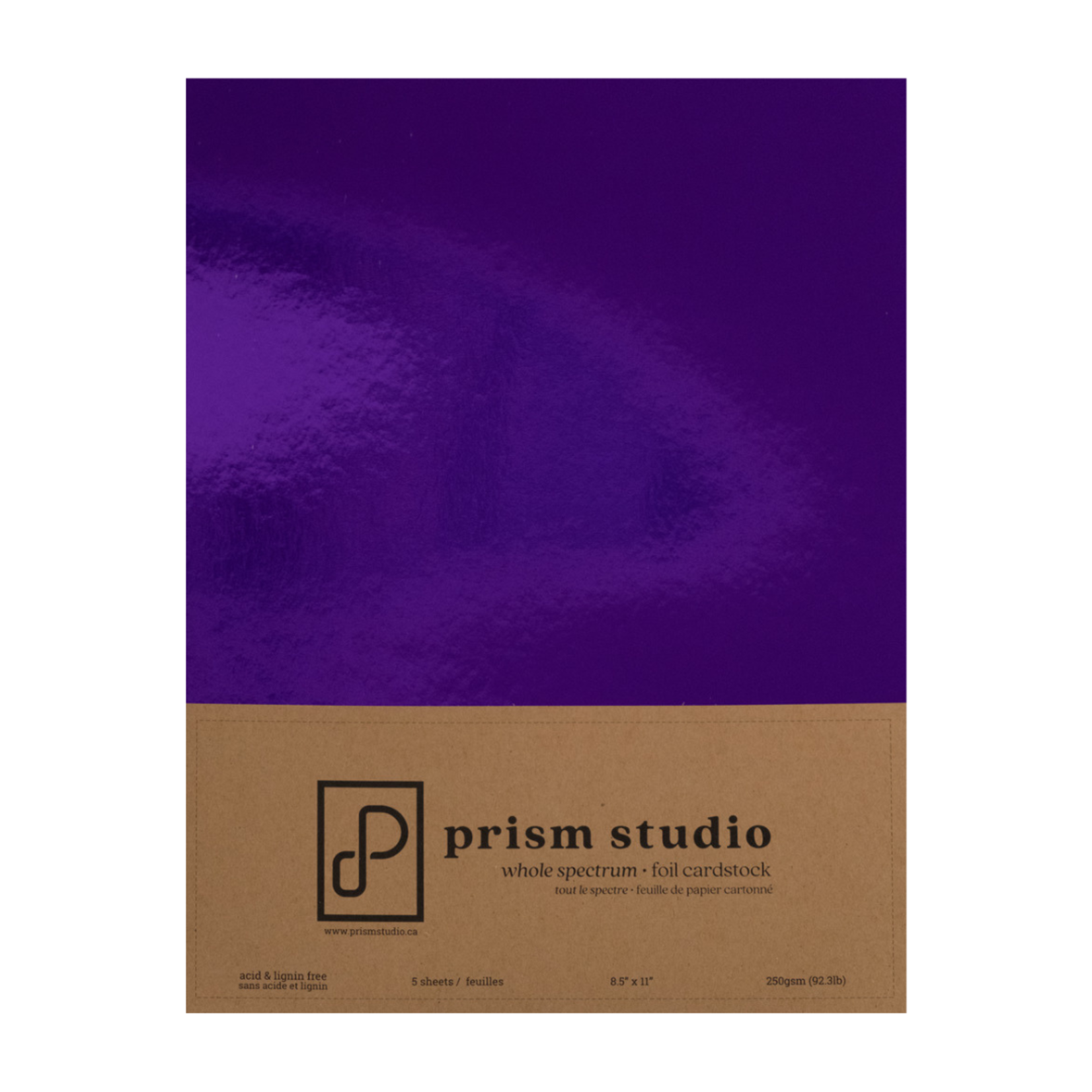 PRISM STUDIO PRISM STUDIO WHOLE SPECTRUM FOIL CARDSTOCK 8.5X11 AMETHYST