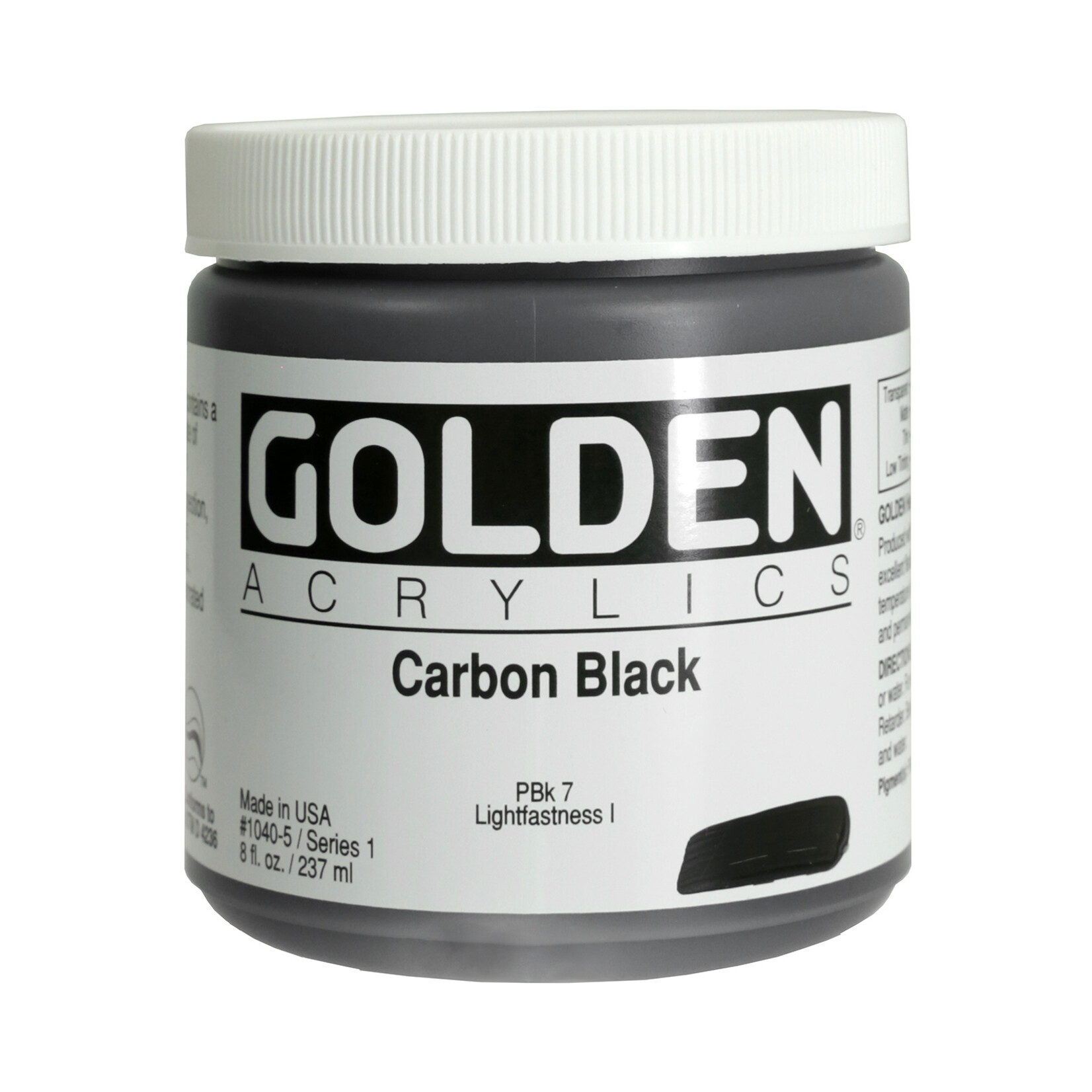 GOLDEN GOLDEN HEAVY BODY ACRYLIC 8OZ CARBON BLACK