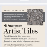 STRATHMORE STRATHMORE ARTIST TILES 4X4 400 SERIES TONED GRAY