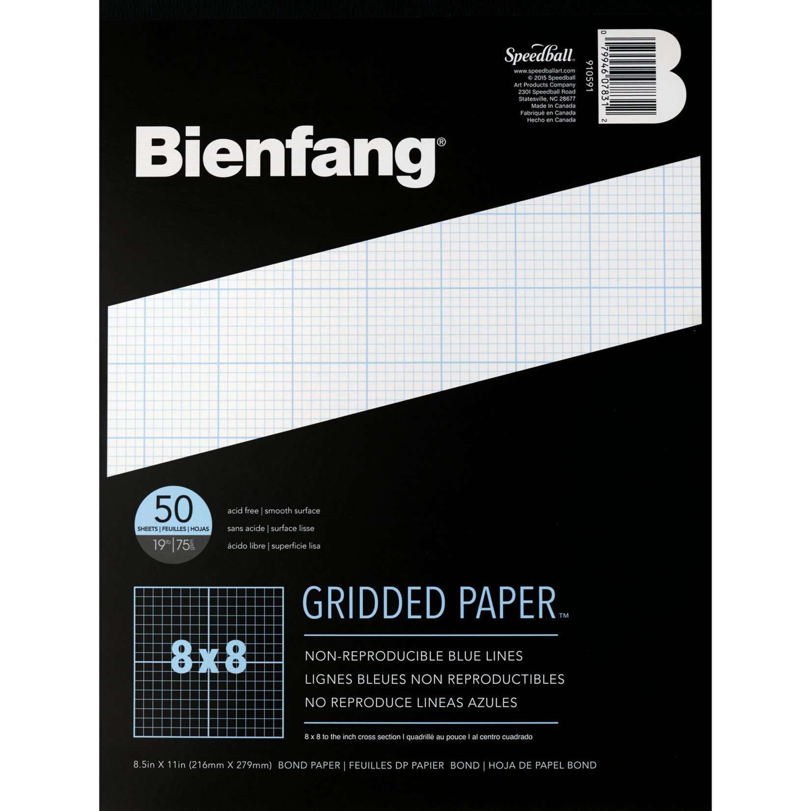 BIENFANG BIENFANG GRIDDED PAPER PAD 8X8 GRID 8.5X11
