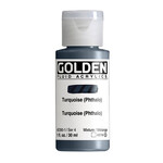 GOLDEN GOLDEN FLUID ACRYLIC 1OZ TURQUOISE (PHTHALO)