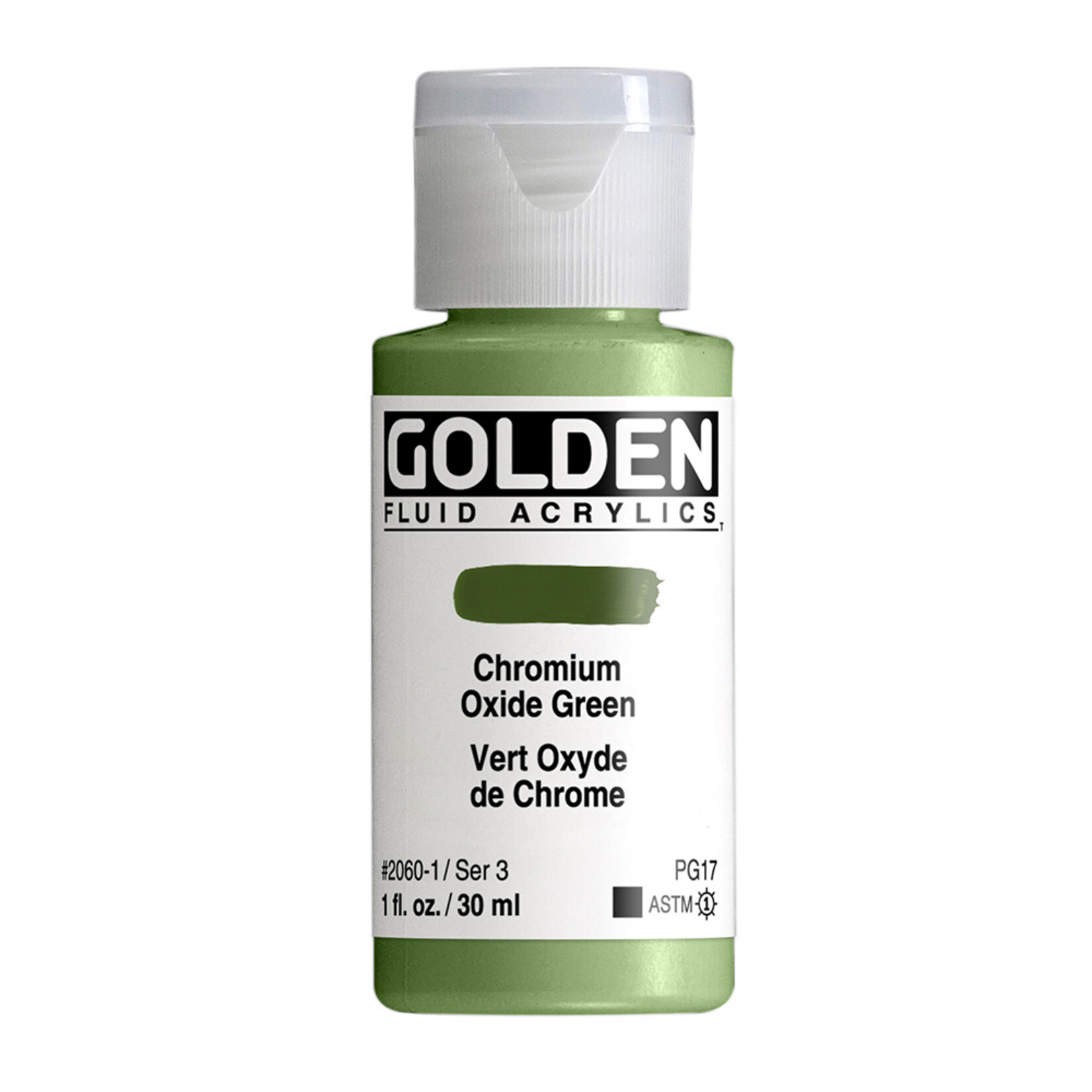 GOLDEN GOLDEN FLUID ACRYLIC 1OZ CHROMIUM OXIDE GREEN