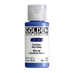 GOLDEN GOLDEN FLUID ACRYLIC 1OZ CERULEAN BLUE DEEP