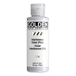 GOLDEN GOLDEN FLUID ACRYLIC 4OZ INTERFERENCE VIOLET FINE