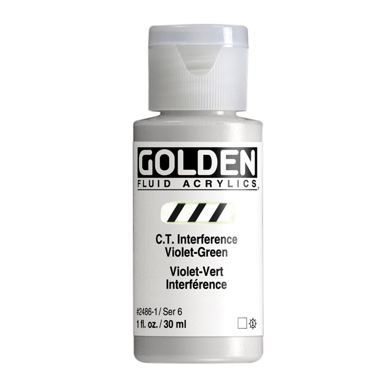 GOLDEN GOLDEN FLUID ACRYLIC 1OZ INTERFERENCE C.T. VIOLET-GREEN