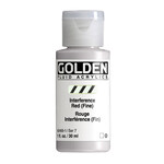 GOLDEN GOLDEN FLUID ACRYLIC INTERFERENCE RED (FINE) 1OZ