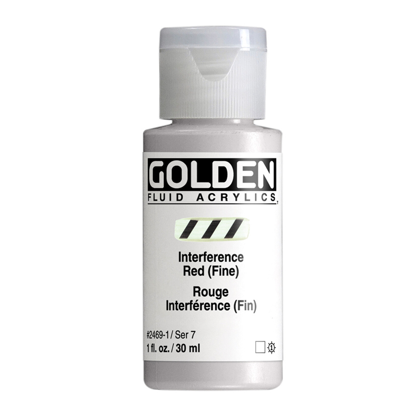 GOLDEN GOLDEN FLUID ACRYLIC 1OZ INTERFERENCE RED (FINE)