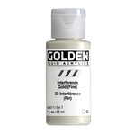 GOLDEN GOLDEN FLUID ACRYLIC INTERFERENCE GOLD (FINE) 1OZ