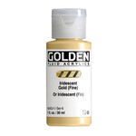 GOLDEN GOLDEN FLUID ACRYLIC IRIDESCENT GOLD (FINE) 1OZ