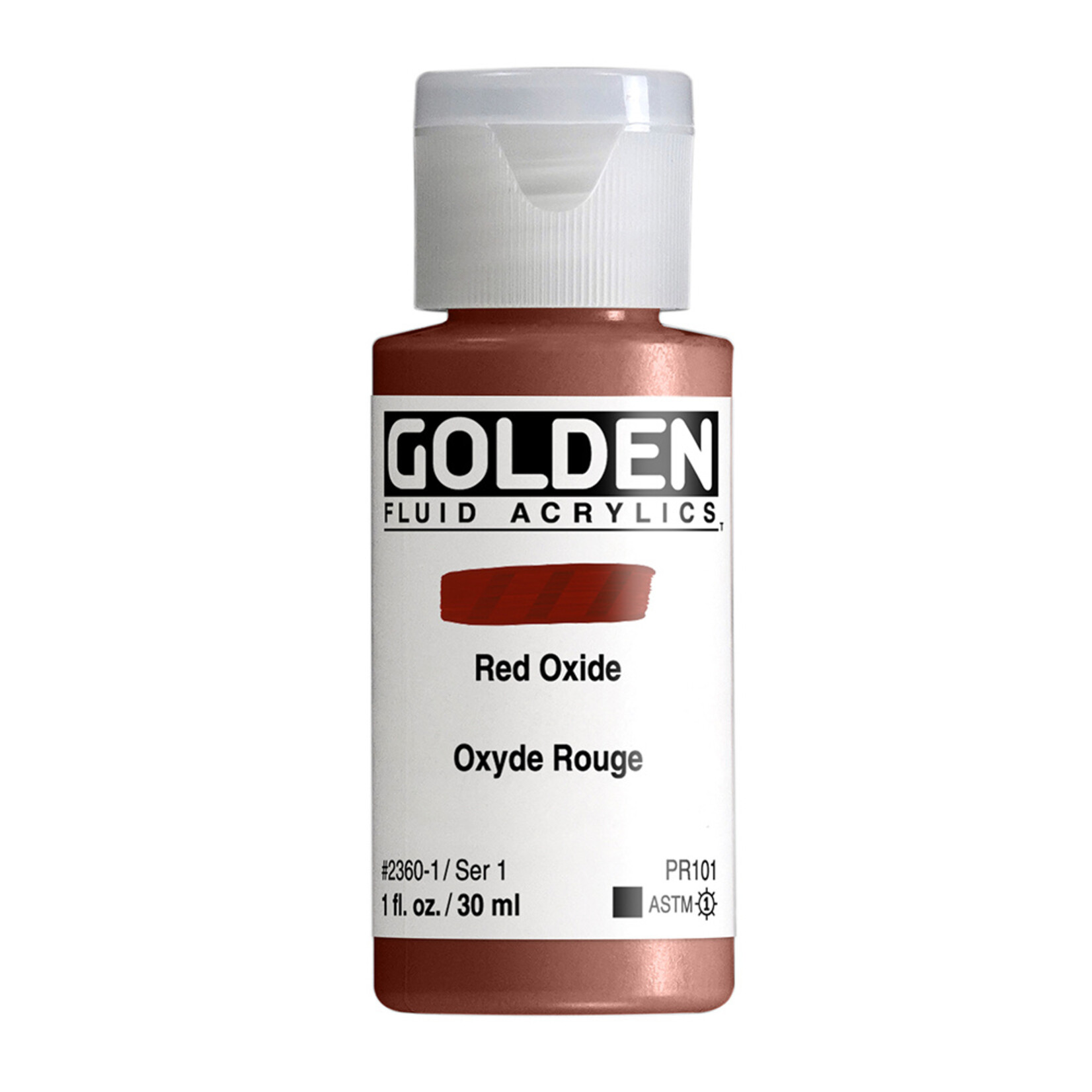 GOLDEN GOLDEN FLUID ACRYLIC 1OZ RED OXIDE
