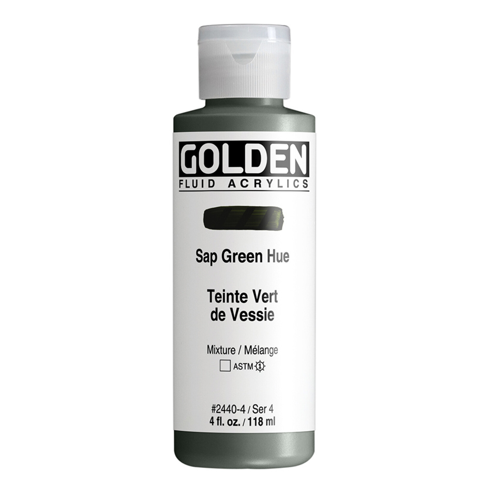 GOLDEN GOLDEN FLUID ACRYLIC 4OZ SAP GREEN HUE