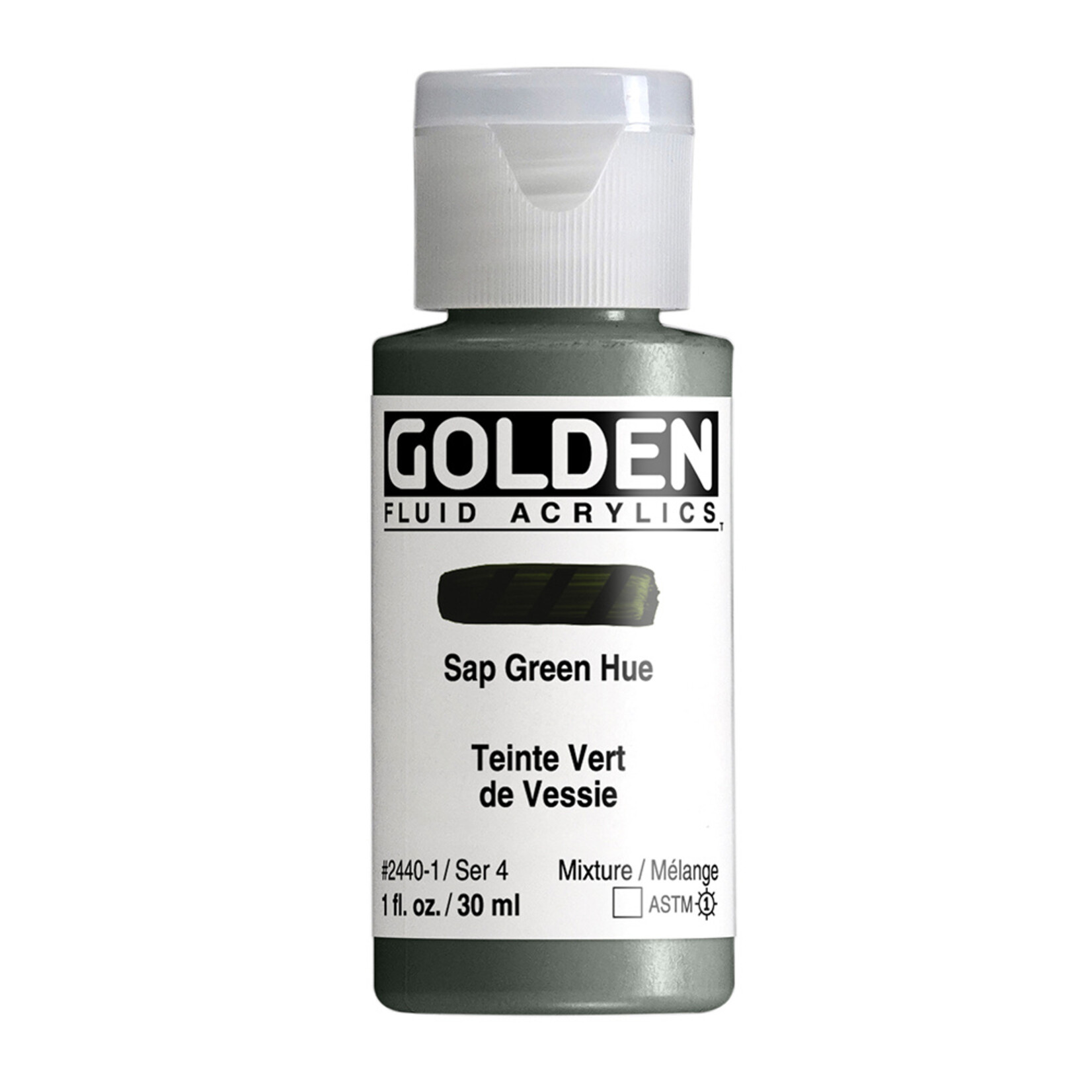 GOLDEN GOLDEN FLUID ACRYLIC 1OZ SAP GREEN HUE