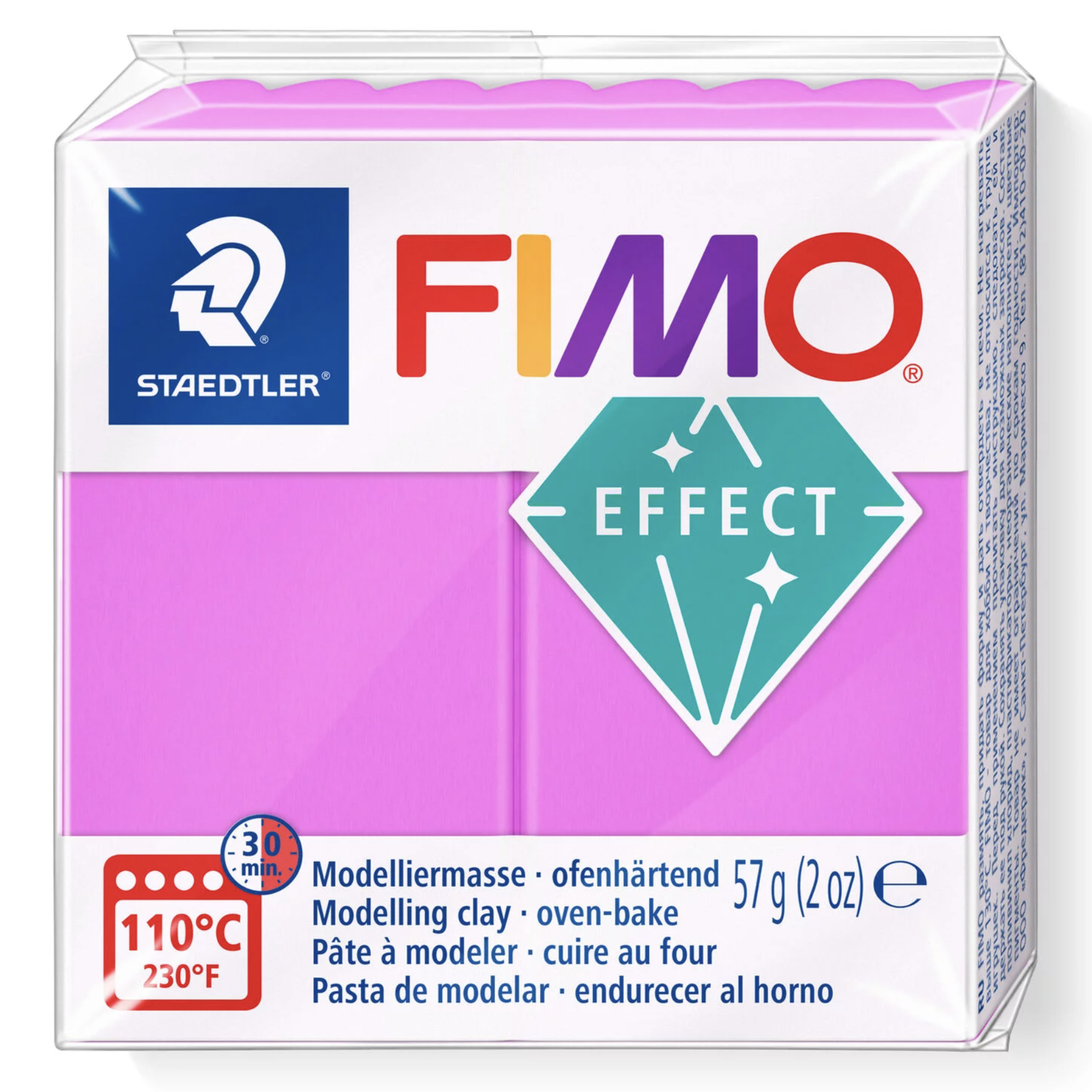 STAEDTLER FIMO EFFECT NEON 601 PURPLE DISC
