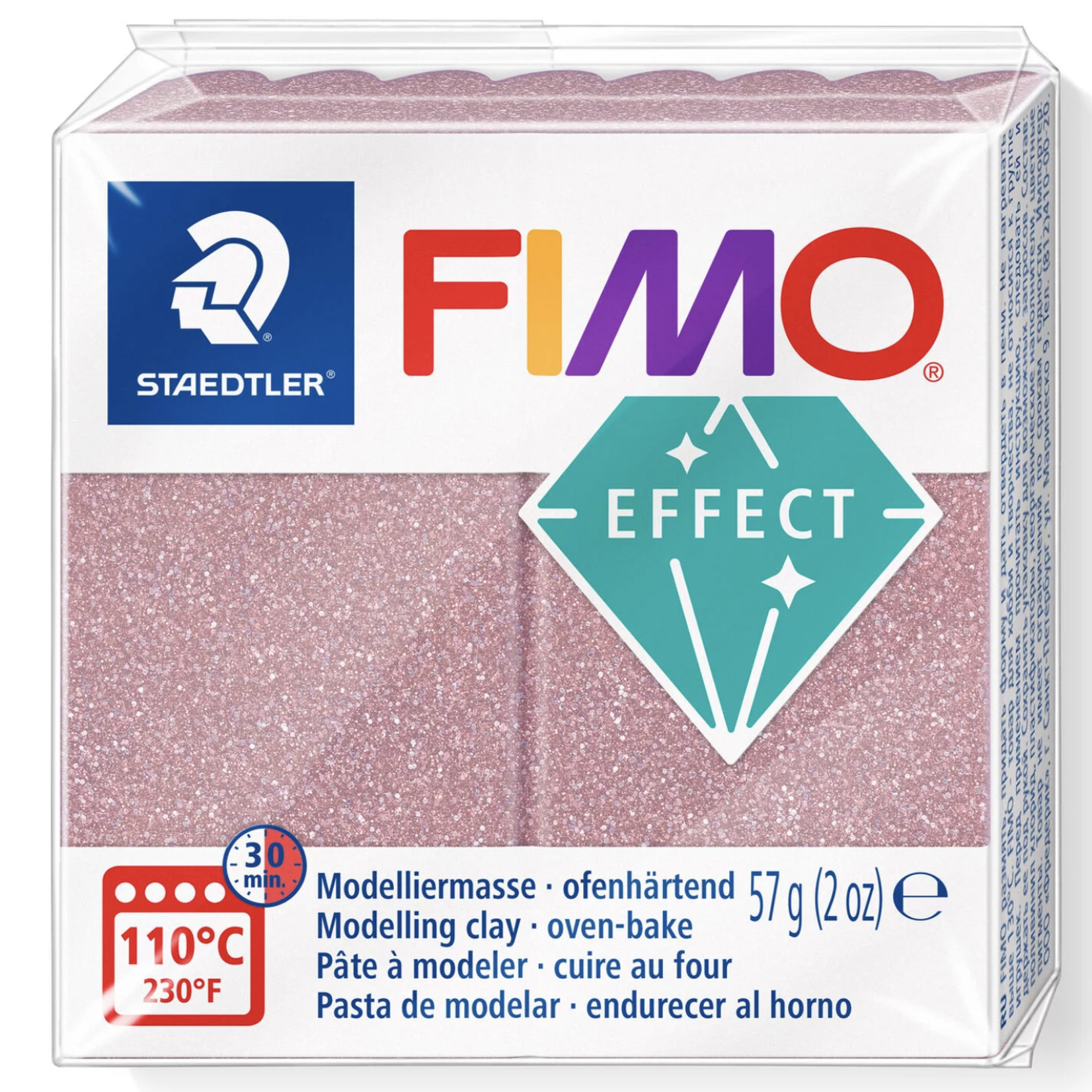 STAEDTLER FIMO EFFECT GLITTER 212 ROSE GOLD