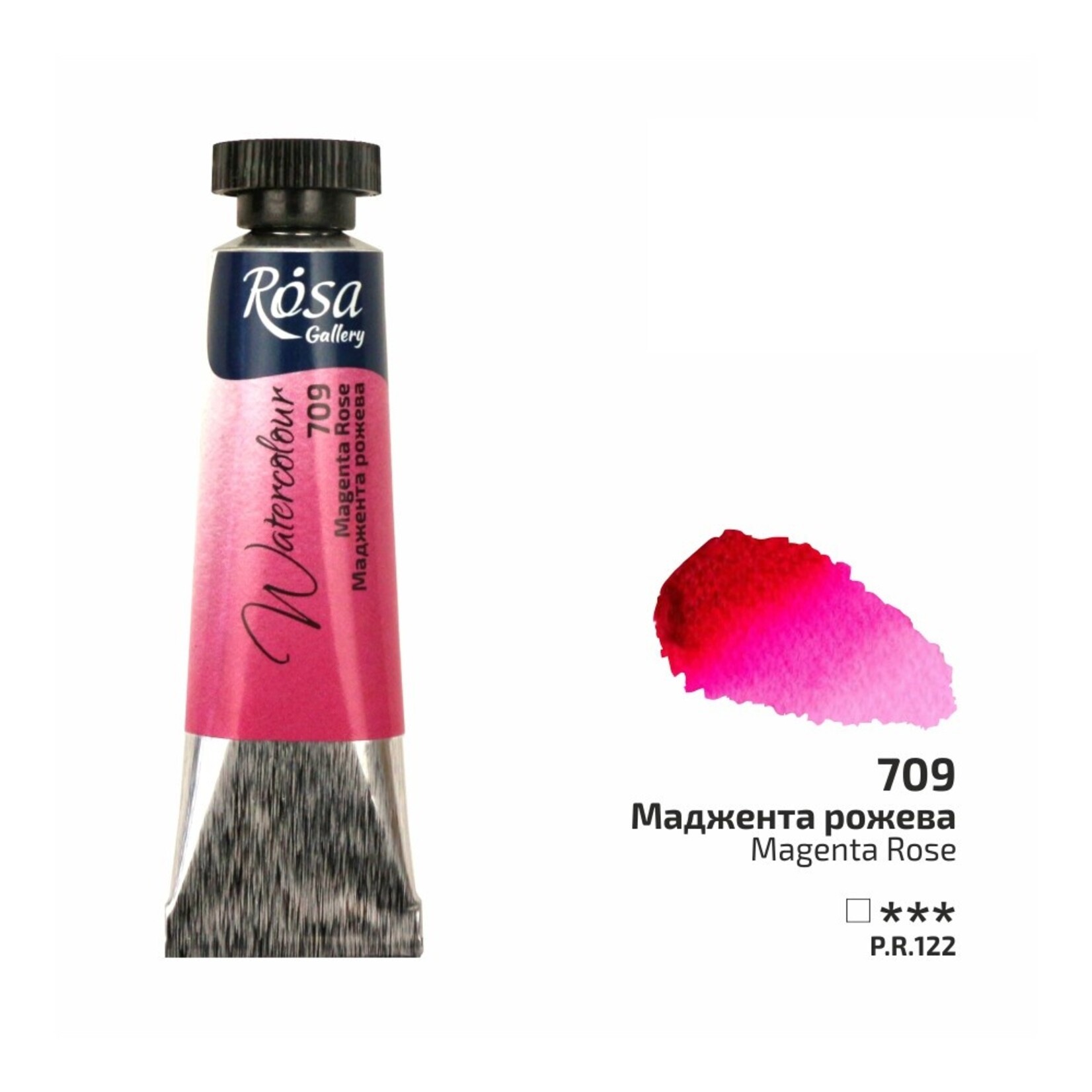 ROSA ROSA GALLERY WATERCOLOUR TUBE 10ML MAGENTA ROSE #709