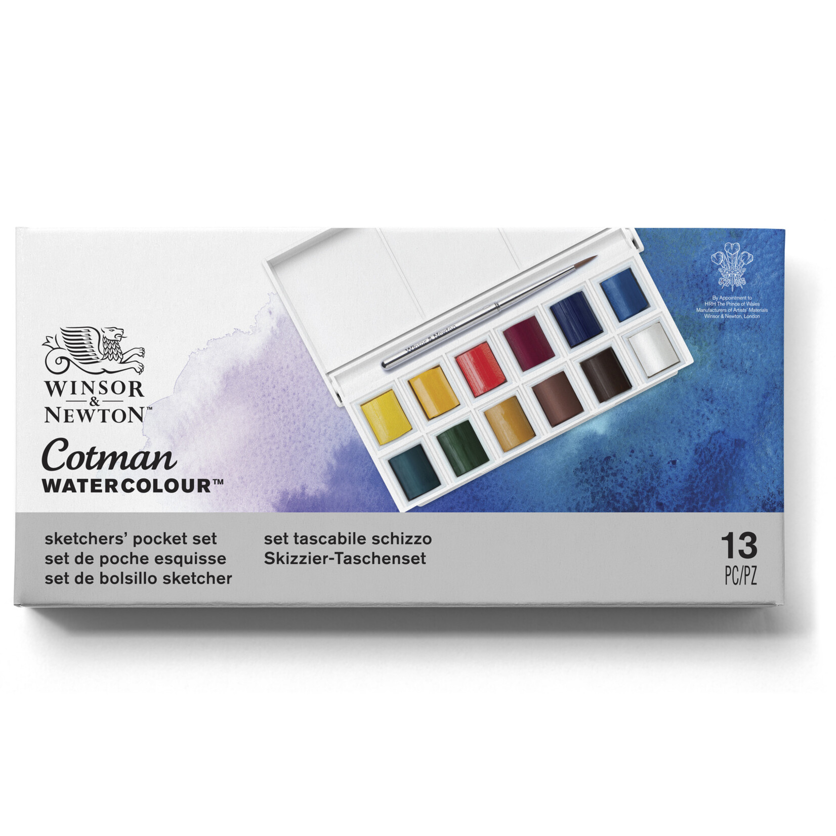WINSOR NEWTON COTMAN WATERCOLOUR SKETCHERS POCKET SET 13/PC