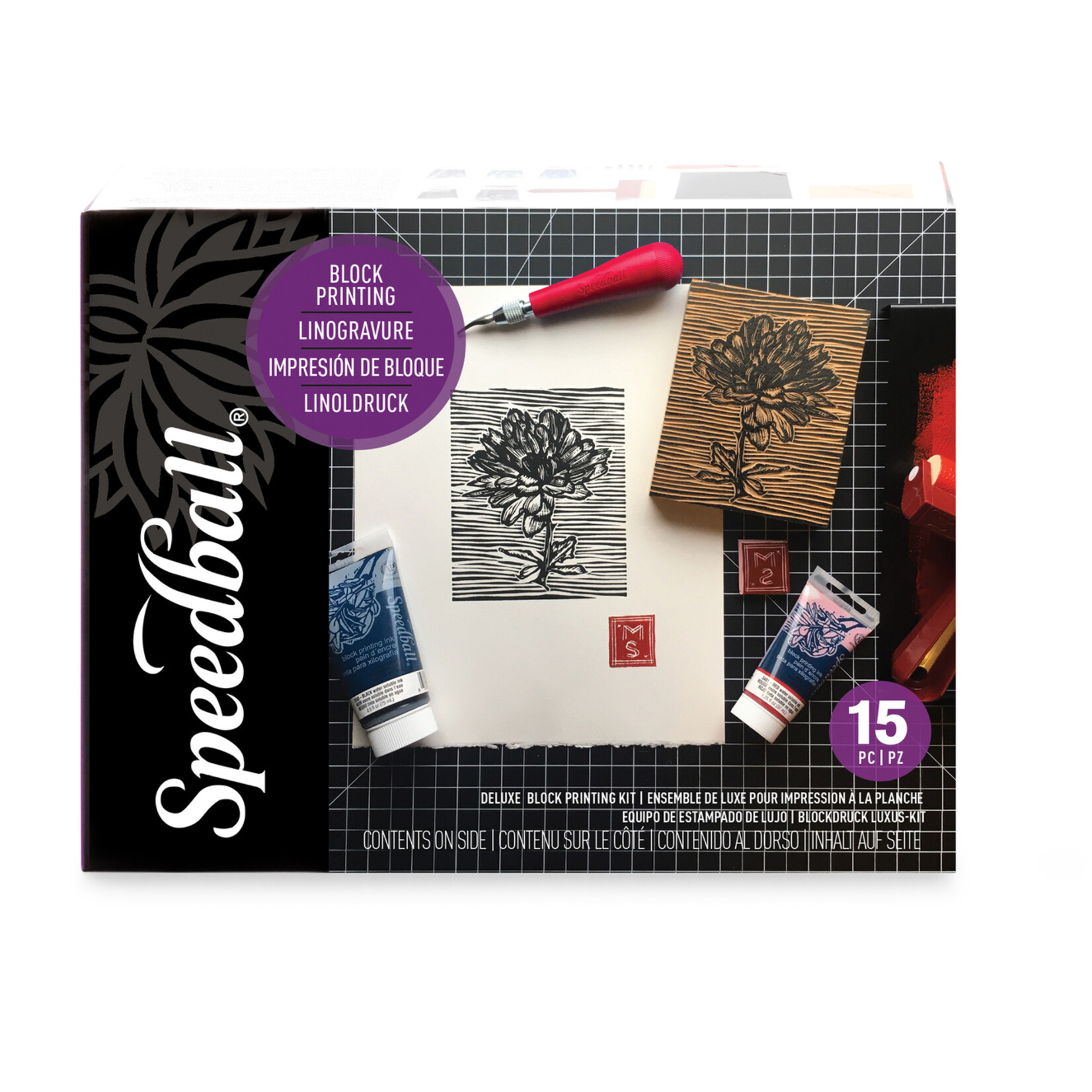 SPEEDBALL DELUXE BLOCK PRINTING KIT 15PC The Gilded Rabbit