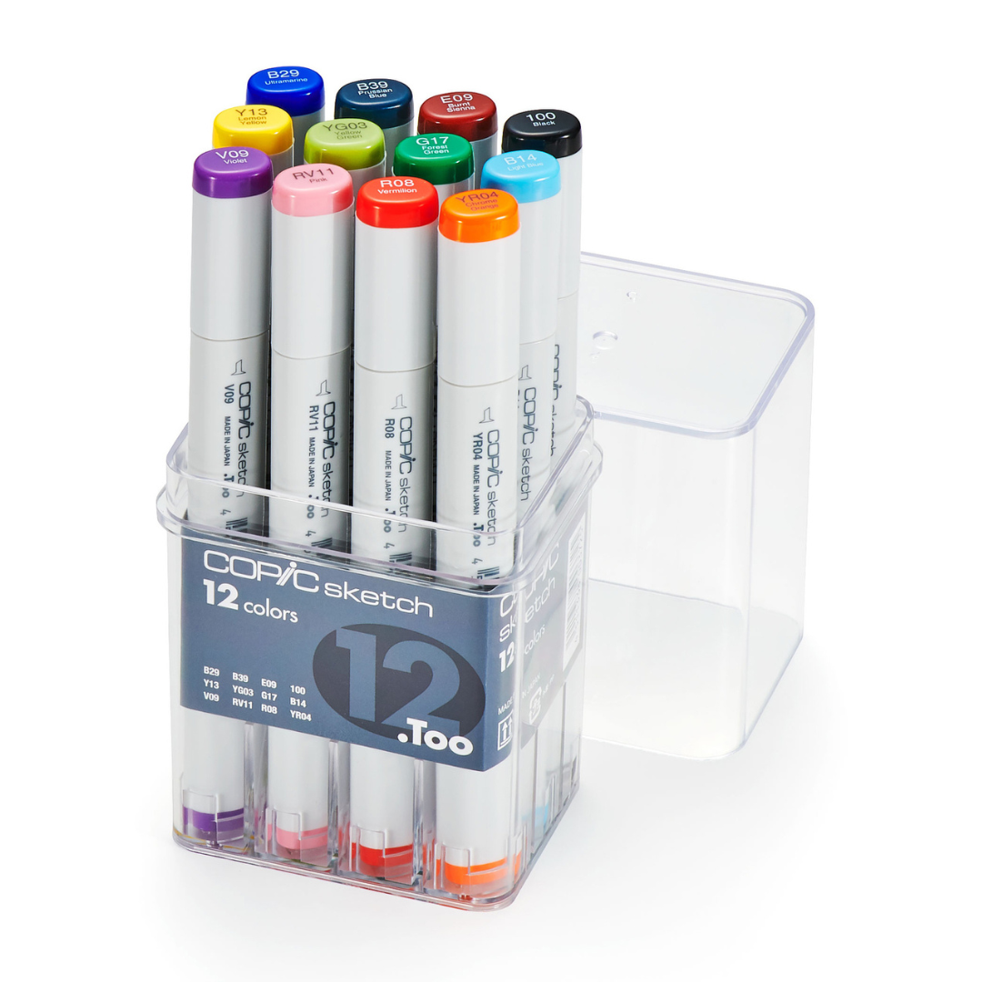 COPIC Sketch 12色セット Ex-4 COPIC SKETCH SET/12 BASIC - The Gilded Rabbit