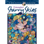 CREATIVE HAVEN COLOURING BOOK ENTANGLED STARRY SKIES