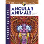 CREATIVE HAVEN COLOURING BOOK ANGULAR ANIMALS