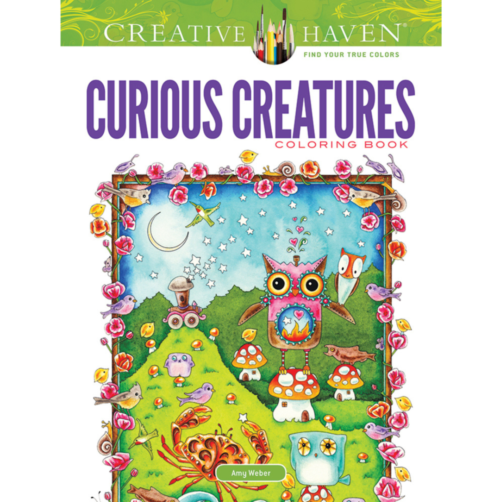 DOVER PUBLICATIONS CREATIVE HAVEN COLOURING BOOK CURIOUS CREATURES