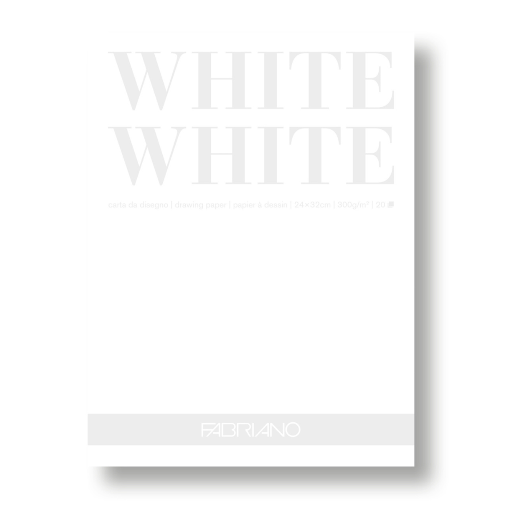 Fabriano FABRIANO WHITE WHITE DRAWING PAPER PAD 9.5X12.5