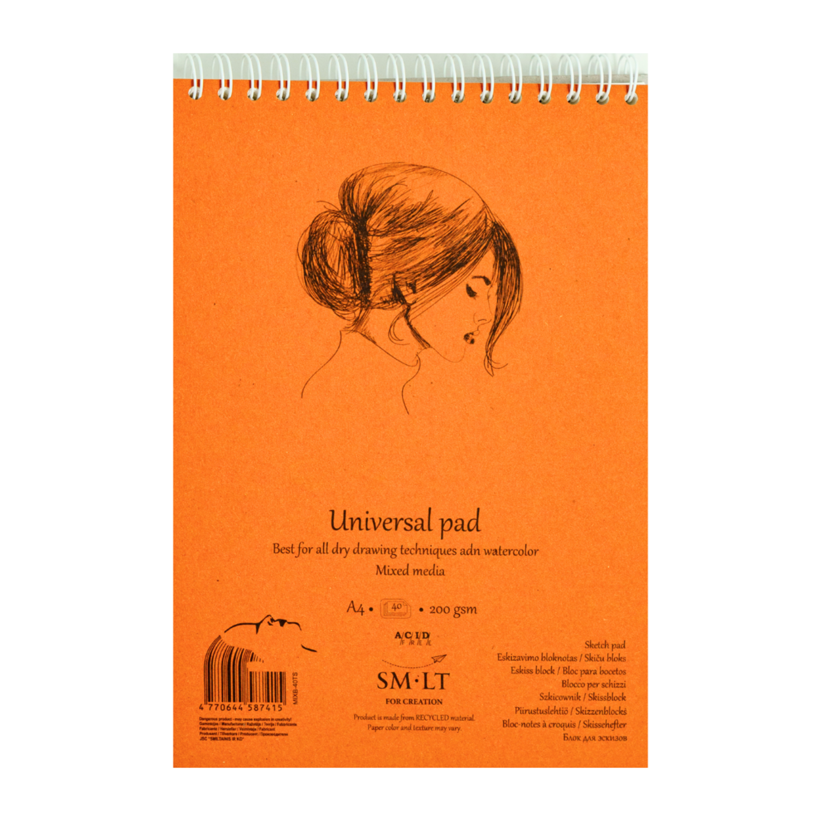 SM-LT ART SM-LT ART AUTHENTIC MIXED MEDIA PAD COIL BOUND A4 8.5X11.75