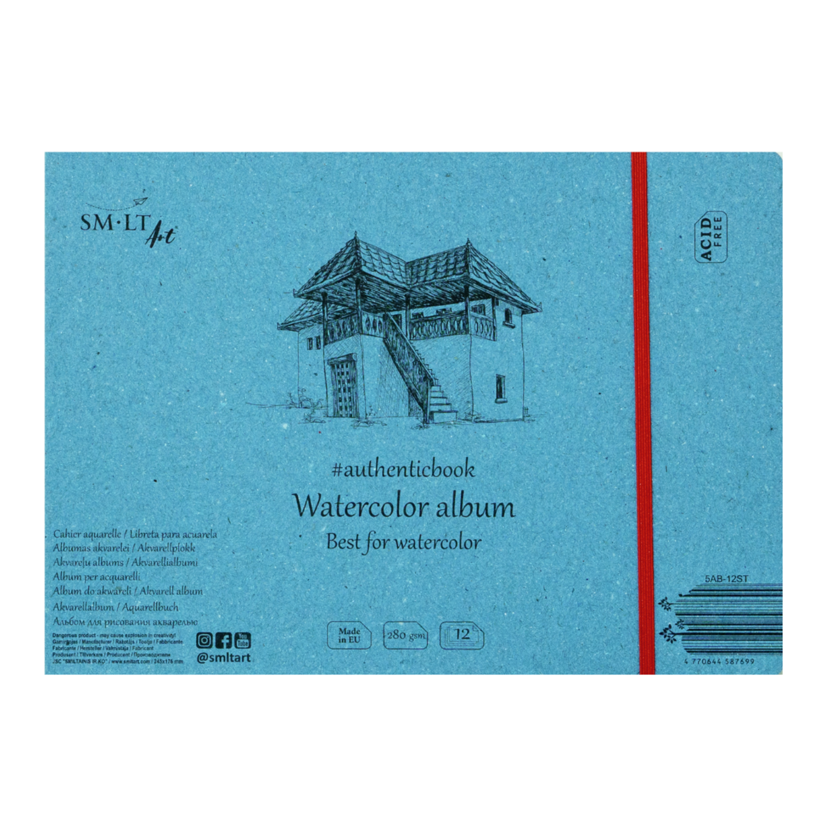 SM-LT STITCHED ALBUM 7X9.5 WATERCOLOUR